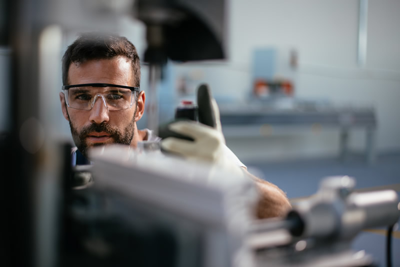 Worker in factory